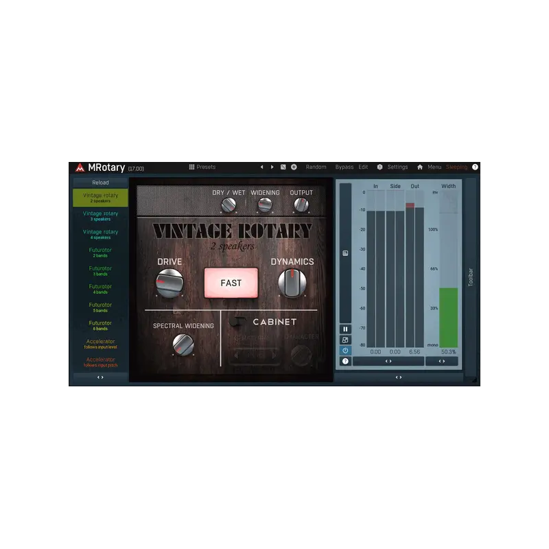 MeldaProduction MRotary 可自訂箱體旋轉喇叭模擬效果器 Plugin (下載版) - 主圖