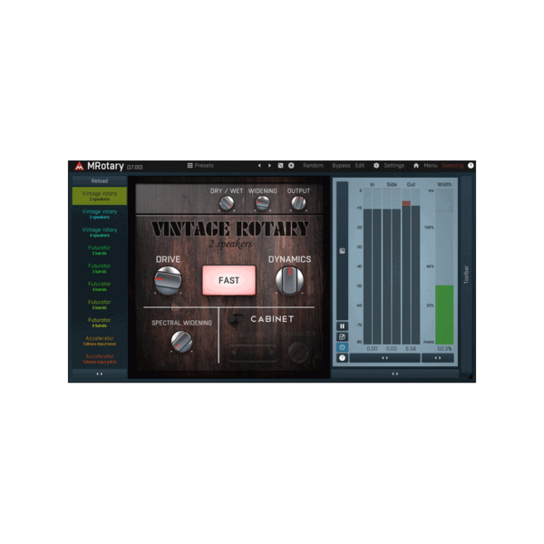 MeldaProduction MRotary 可自訂箱體旋轉喇叭模擬效果器 Plugin (下載版) - 效果器軟體 Plugin