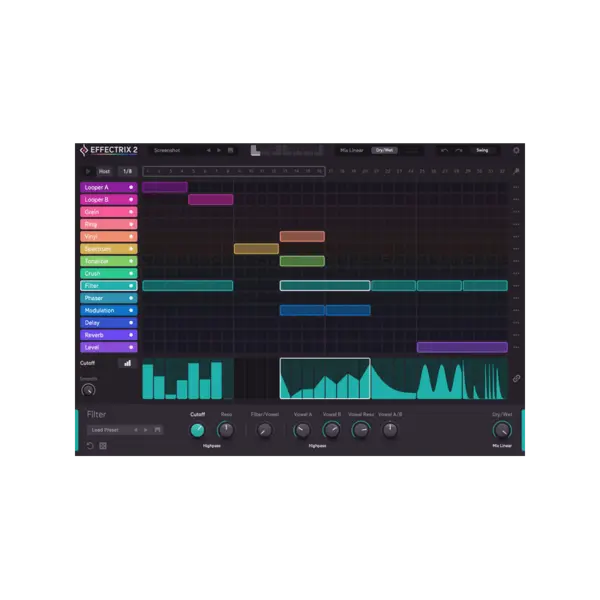 Sugar Bytes Effectrix2 步進序列多重效果器 Plugin (下載版)
