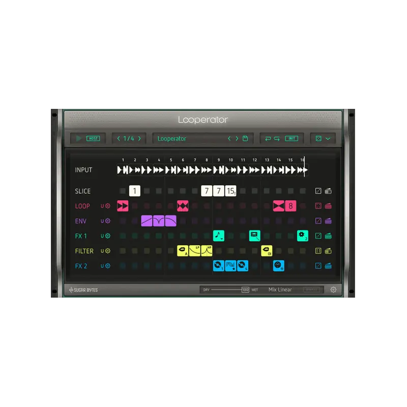 Sugar Bytes Looperator 切片 Loop 多重效果器 Plugin (下載版) - 主圖