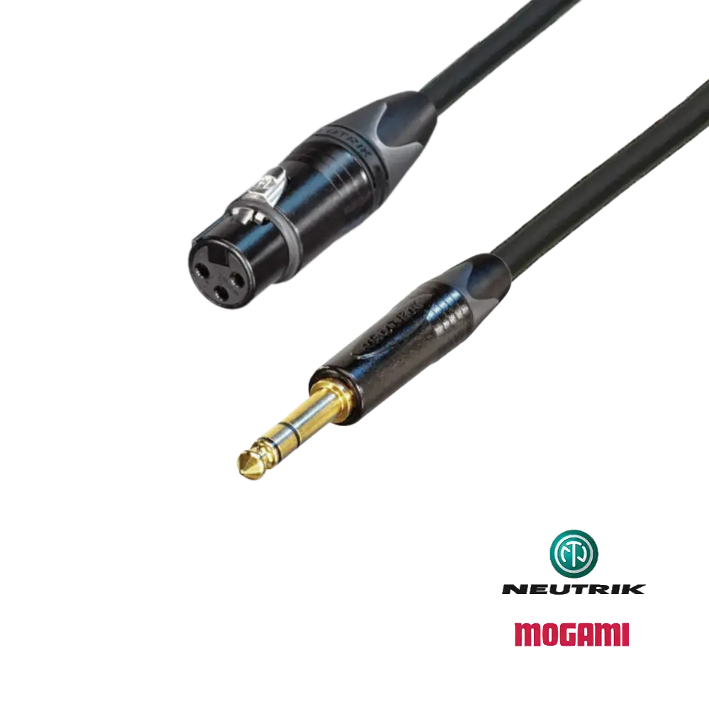 Mogami XLR母-TRS 專業手工導線（2549+Neutrik 樂器導線 音源線 鍍金）MG-XF2549TRS - 主圖