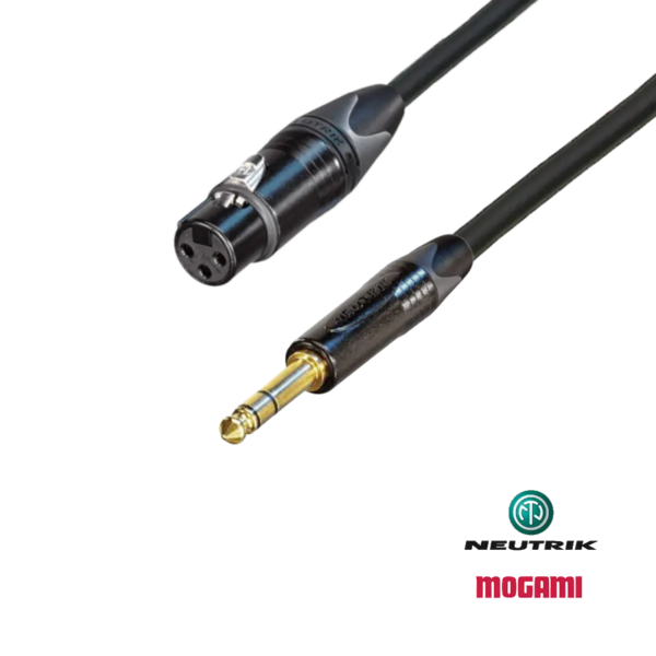 Mogami XLR母-TRS 專業手工導線（2549+Neutrik 樂器導線 音源線 鍍金）MG-XF2549TRS - XLR-6.3 音源線