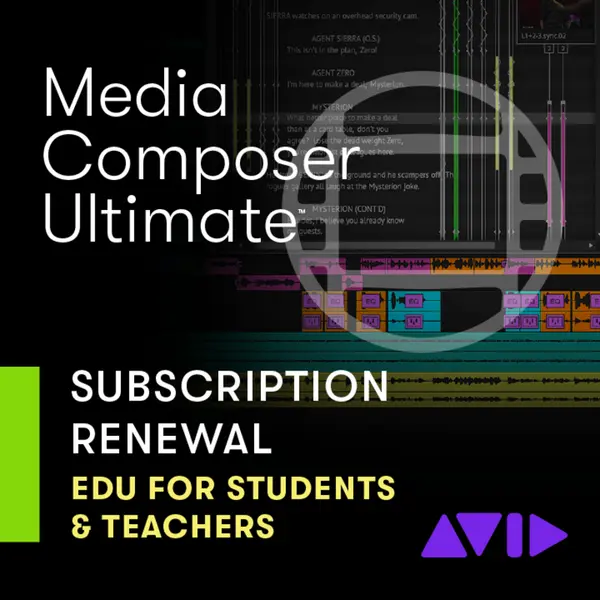 Avid Media Composer Ultimate EDU 影片剪輯軟體 一年期訂閱續訂 教育版 (下載版) - 產品圖片 1