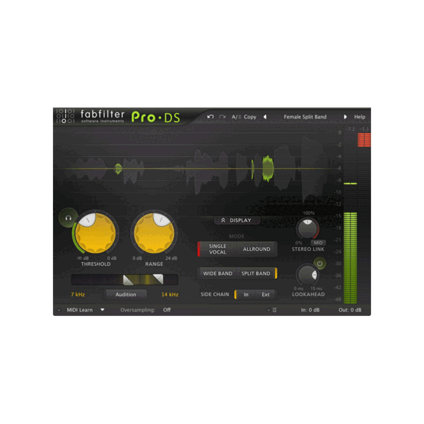 FabFilter Pro-DS De-Esser 效果器 Plugin (下載版) - 效果器軟體 Plugin