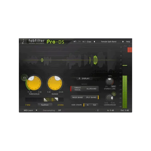 FabFilter Pro-DS De-Esser 效果器 Plugin (下載版) - 產品圖片 1