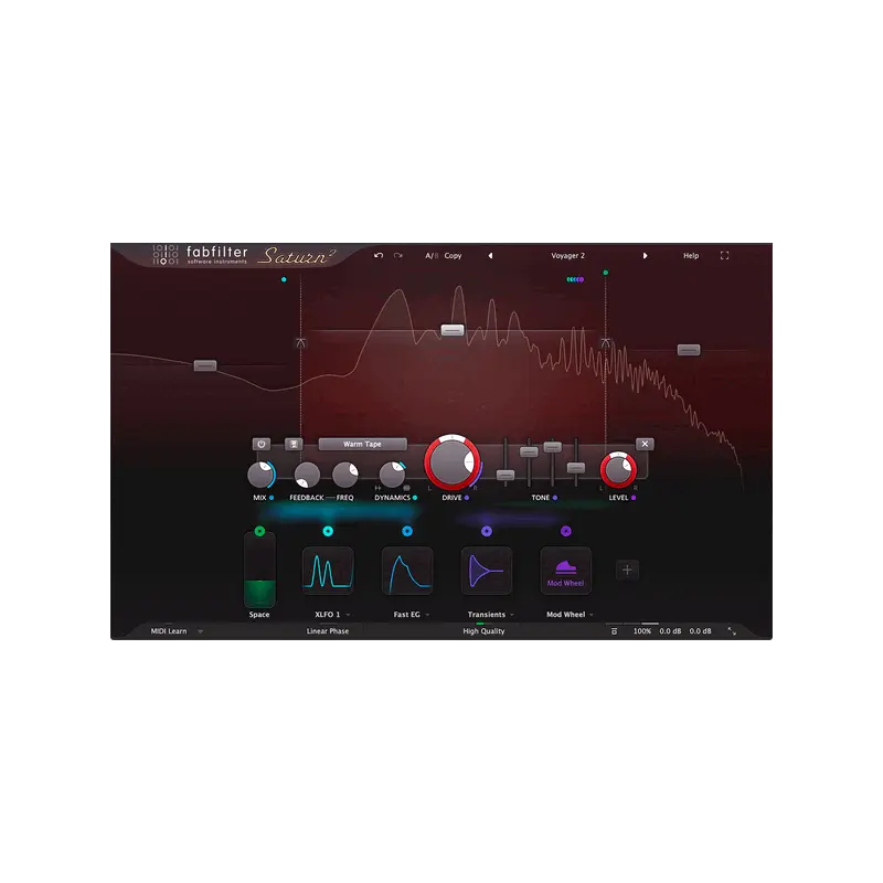FabFilter Saturn 2 Multiband Saturation 效果器 Plugin (下載版) - 主圖