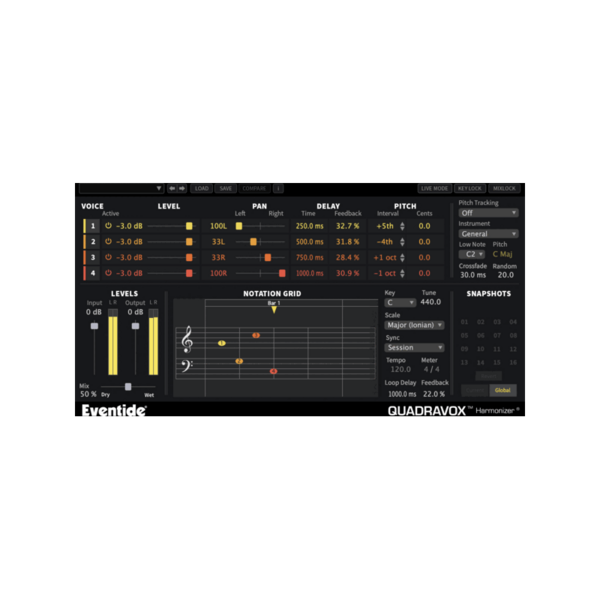 Eventide Quadravox 四聲部和聲 Pitch 效果器 Plugin (下載版) - 效果器軟體 Plugin