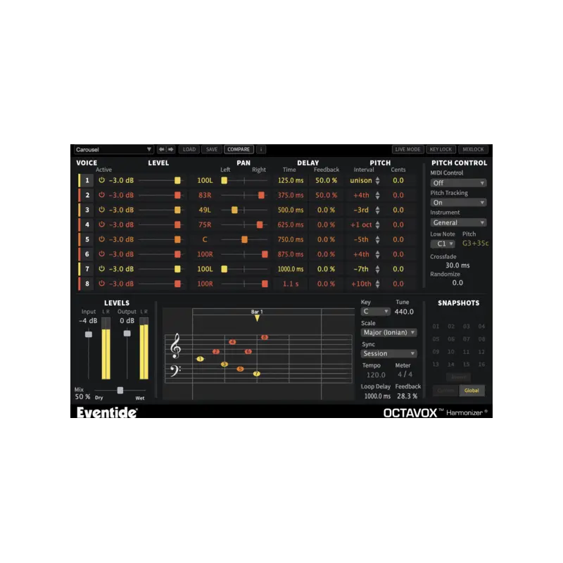 Eventide Octavox 八聲部和聲 Pitch 效果器 Plugin (下載版) - 主圖