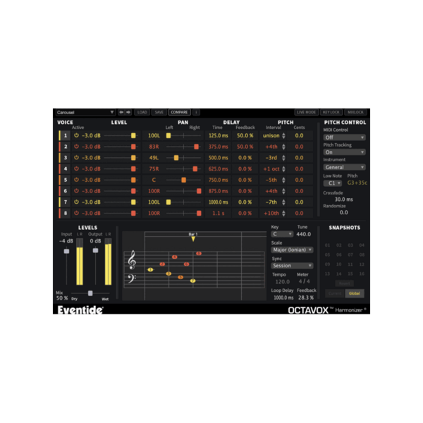 Eventide Octavox 八聲部和聲 Pitch 效果器 Plugin (下載版) - 效果器軟體 Plugin