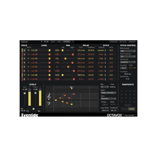 Eventide Octavox 八聲部和聲 Pitch 效果器 Plugin (下載版) - 產品圖片 1