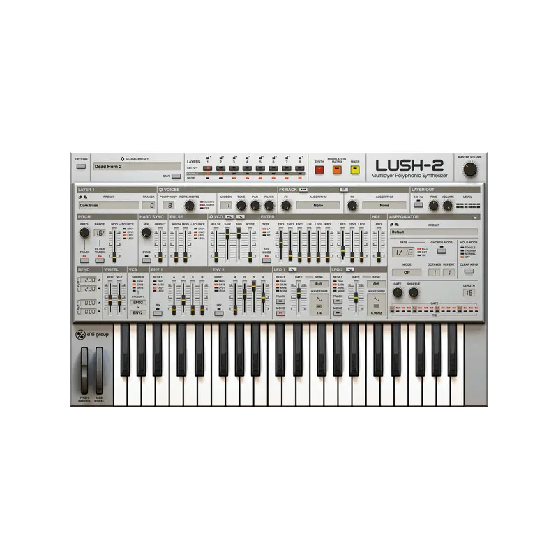 D16 Group Audio Software Lush 2 Virtual Analog 合成器音源 Plugin (下載版) - 主圖
