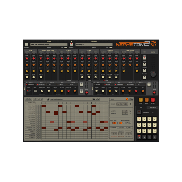 D16 Group Audio Software Nepheton 2 TR-808 鼓機音源 Plugin (下載版) - 音源軟體 Plugin 