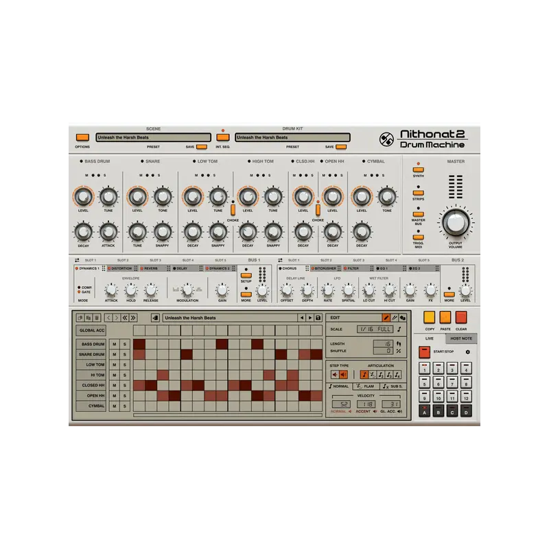 D16 Group Audio Software Nithonat 2 TR-606 鼓機音源 Plugin (下載版) - 主圖