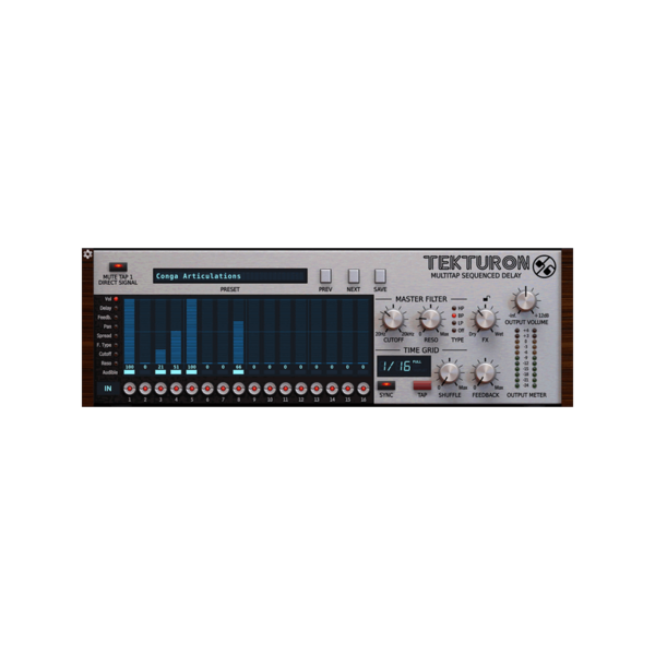D16 Group Audio Software Tekturon Multi-Tap Delay 效果器 Plugin (下載版) - 效果器軟體 Plugin