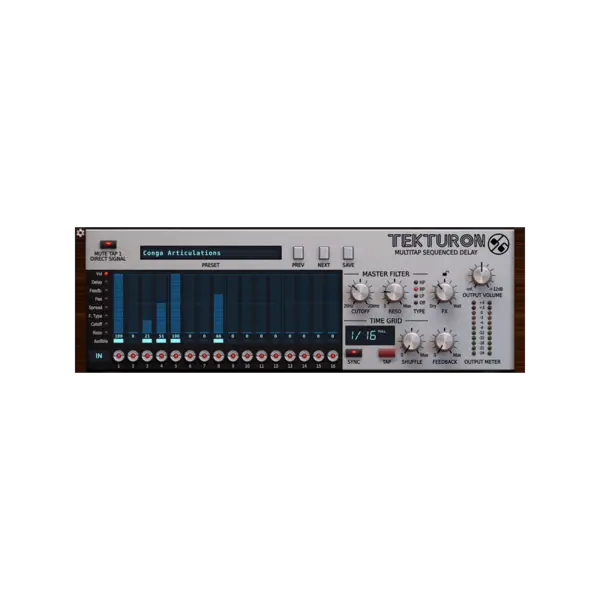 D16 Group Audio Software Tekturon Multi-Tap Delay 效果器 Plugin (下載版) - 產品圖片 1