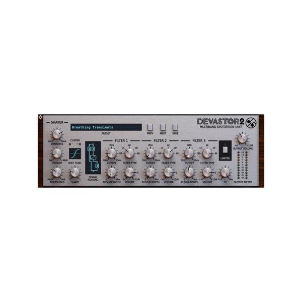 D16 Group Audio Software Devastor 2 多頻段失真效果器 Plugin (下載版) - 效果器軟體 Plugin