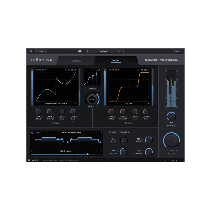 Sound Particles inShaper Waveshaper 失真效果器 Plugin (下載版) - 主圖