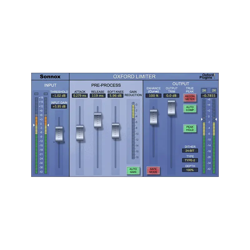Sonnox Oxford Limiter 母帶限幅器 Plugin (下載版) - 主圖