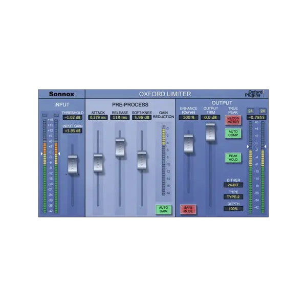 Sonnox Oxford Limiter 母帶限幅器 Plugin (下載版) - 產品圖片 1