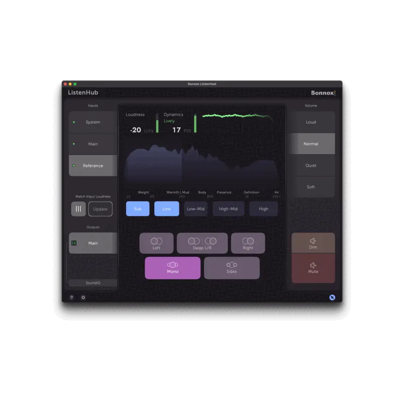 Sonnox Toolbox ListenHub 混音參考監聽軟體 macOS (下載版) - 主圖