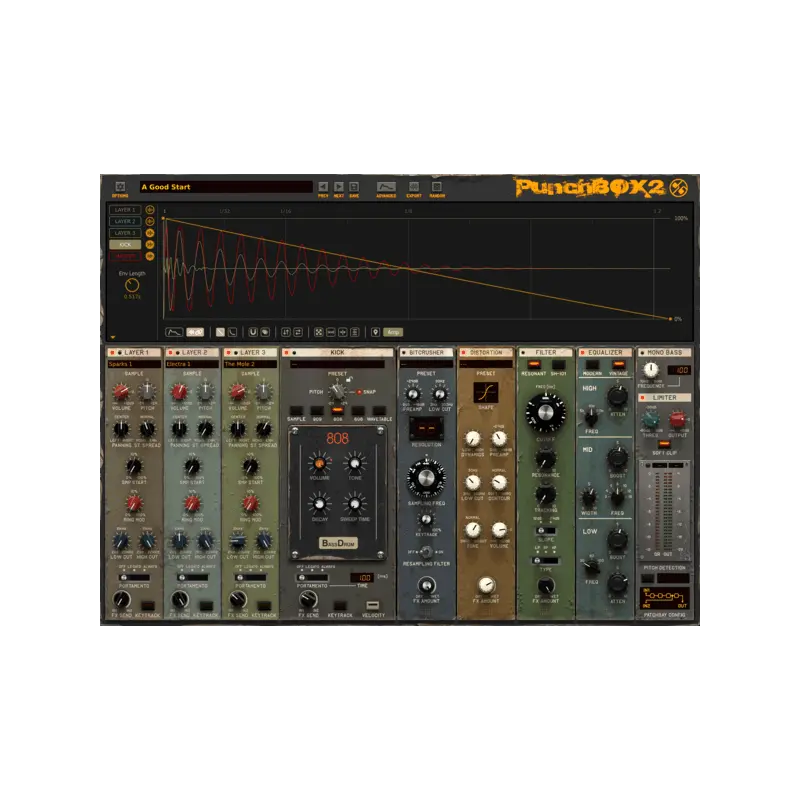 D16 Group Audio Software PunchBox 2 大鼓合成器音源 Plugin (下載版) - 主圖