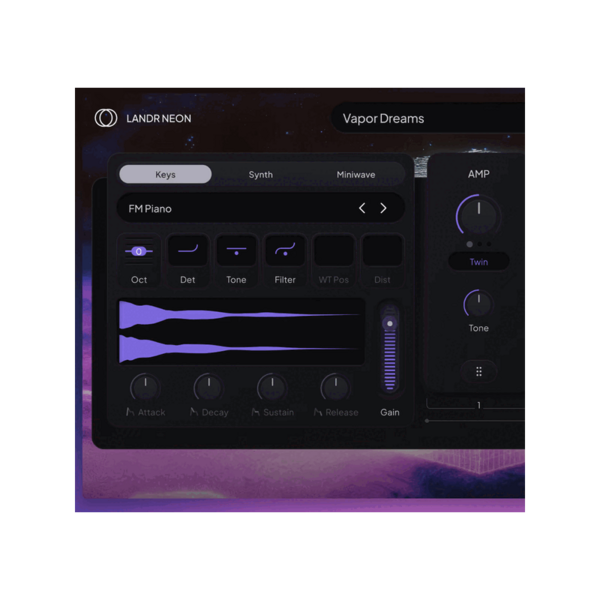 LANDR Neon 80 年代數位電鋼琴混合音源 Plugin (下載版) - 音源軟體 Plugin 