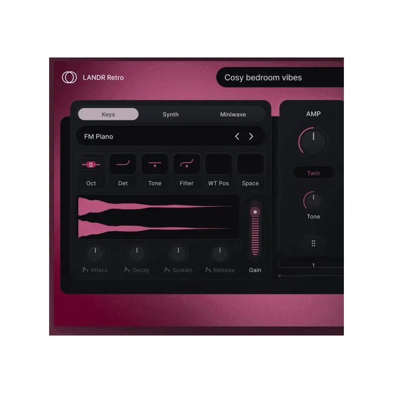 LANDR Retro Lo-Fi 鍵盤與合成器音源 Plugin (下載版) - 主圖