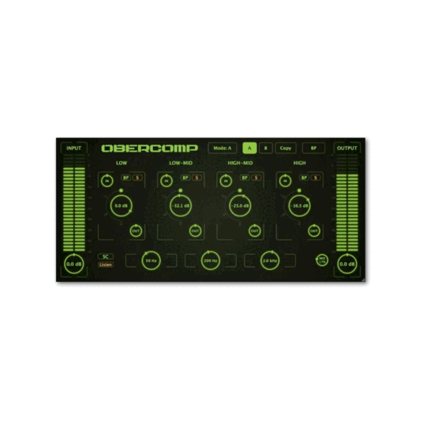 DDMF OberComp 四頻段自動壓縮 Plugin (下載版) - 效果器軟體 Plugin