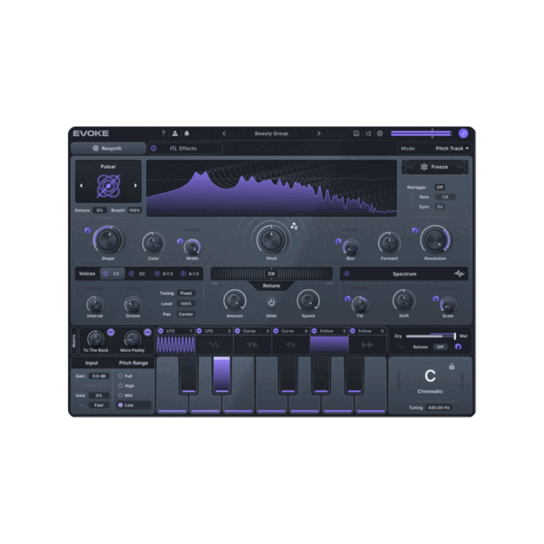 Minimal Audio Evoke 人聲重合成效果器 Plugin (下載版) - 人聲 / 音準校正軟體
