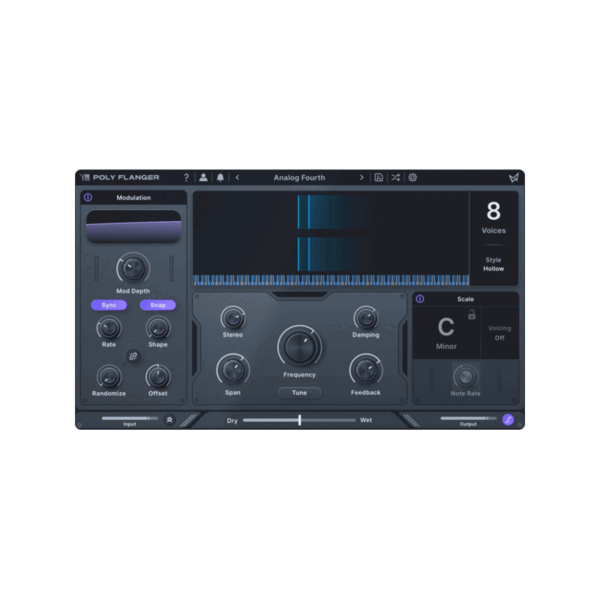 Minimal Audio Poly Flanger 音階感知鑲邊效果器 Plugin (下載版) - 效果器軟體 Plugin