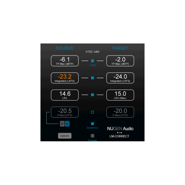 NUGEN Audio LM-Correct 2 響度快速校正 Plugin (下載版) - 效果器軟體 Plugin