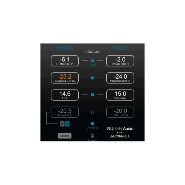 NUGEN Audio LM-Correct 2 響度快速校正 Plugin (下載版) - 產品圖片 1