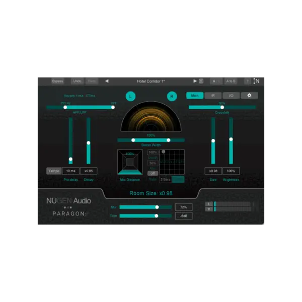 NUGEN Audio Paragon ST 立體聲卷積殘響 Plugin (下載版) - 產品圖片 1