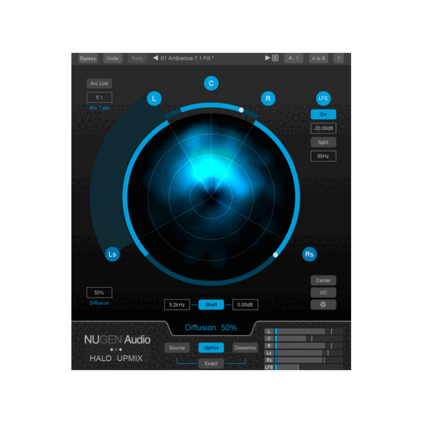 NUGEN Audio Halo Upmix 立體聲升混環繞 Plugin (下載版) - 多聲道 / 空間音訊處理