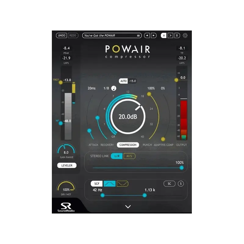 Sound Radix POWAIR 智慧壓縮器 Plugin (下載版) - 主圖