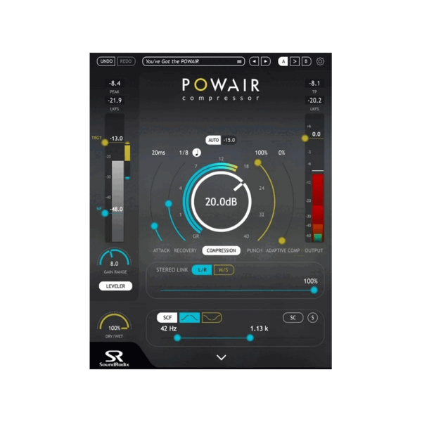 Sound Radix POWAIR 智慧壓縮器 Plugin (下載版) - 效果器軟體 Plugin