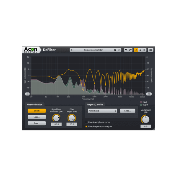 Acon Digital DeFilter 音色修正 Plugin (下載版) - 音訊校正軟體