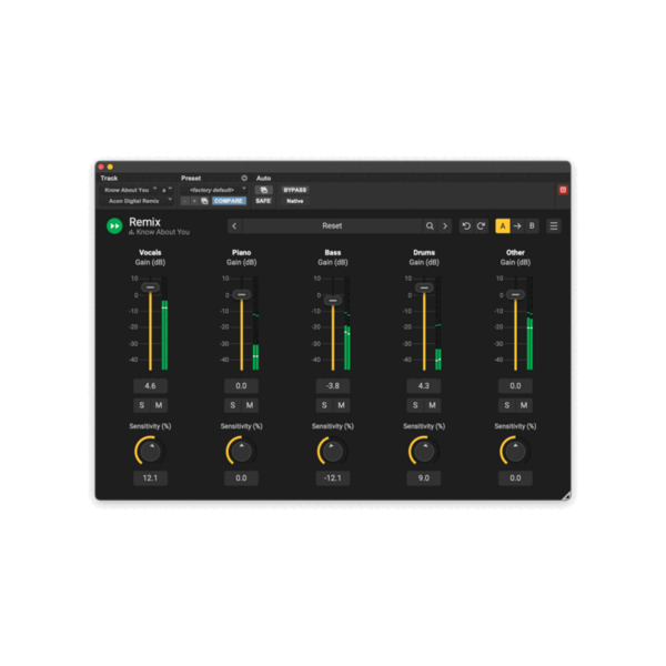 Acon Digital Remix AI 即時分軌 Plugin (下載版) - 效果器軟體 Plugin