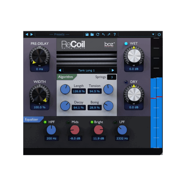 Boz Digital Labs ReCoil 彈簧殘響 Plugin (下載版) - 效果器軟體 Plugin
