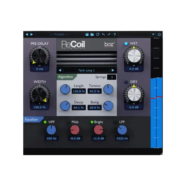 Boz Digital Labs ReCoil 彈簧殘響 Plugin (下載版) - 產品圖片 1