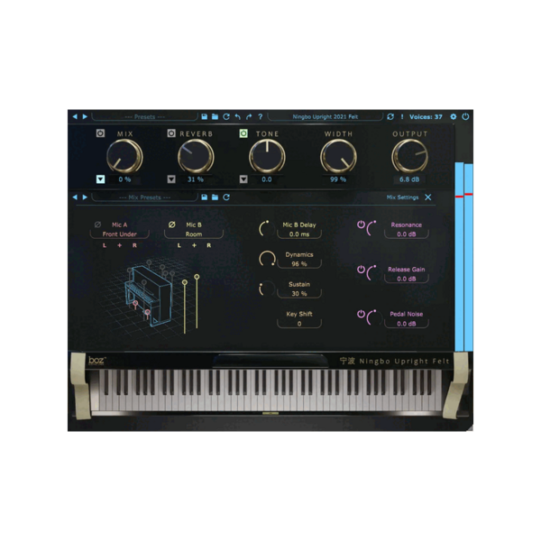 Boz Digital Labs Ningbo Felt 2021 Pro 鋼琴音源 (下載版) - 音源軟體 Plugin 