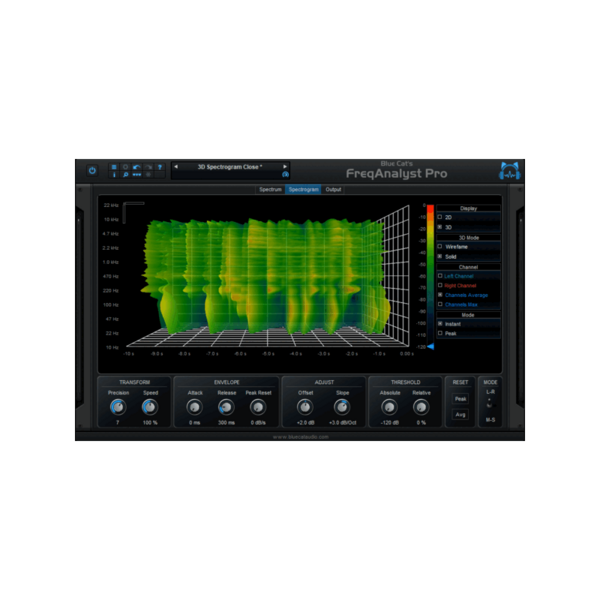 Blue Cat Audio FreqAnalyst Pro 頻譜分析 Plugin (下載版) - 效果器軟體 Plugin