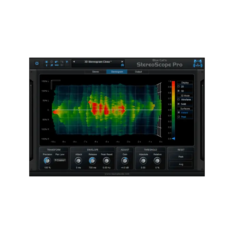 Blue Cat Audio StereoScope Pro 立體聲像分析 Plugin (下載版) - 主圖
