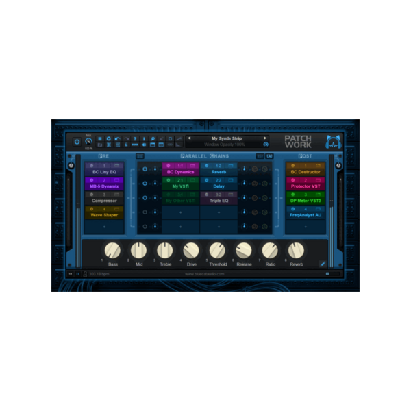 Blue Cat Audio PatchWork Plugin 串接與多重效果宿主 (下載版) - 效果器軟體 Plugin