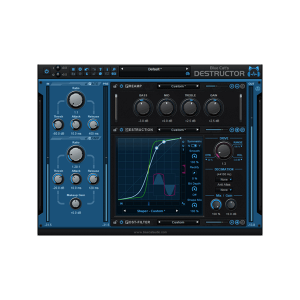 Blue Cat Audio Destructor 失真與音箱模擬 Plugin (下載版) - 效果器軟體 Plugin