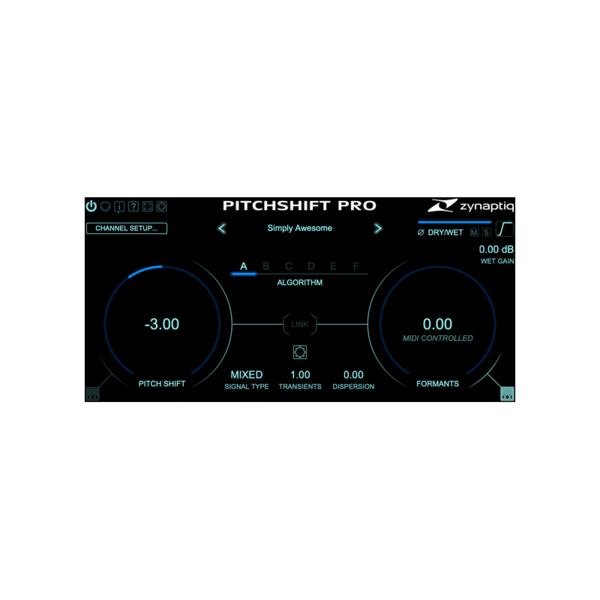 Zynaptiq PITCHSHIFT PRO 多演算法移調 Plugin (下載版) - 效果器軟體 Plugin