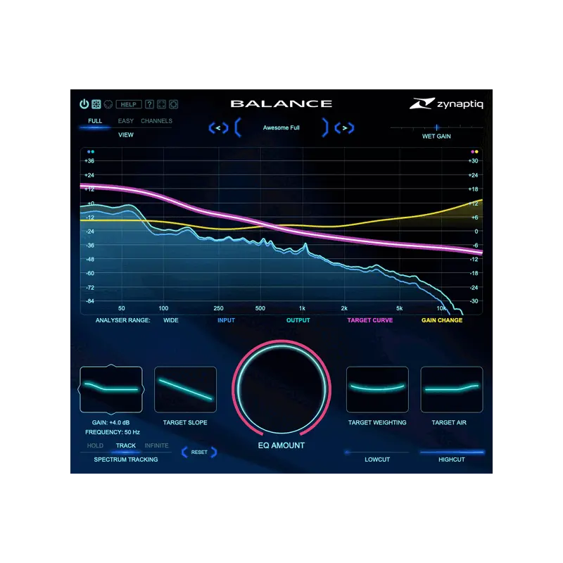 Zynaptiq BALANCE 自適應平衡 EQ Plugin (下載版) - 主圖