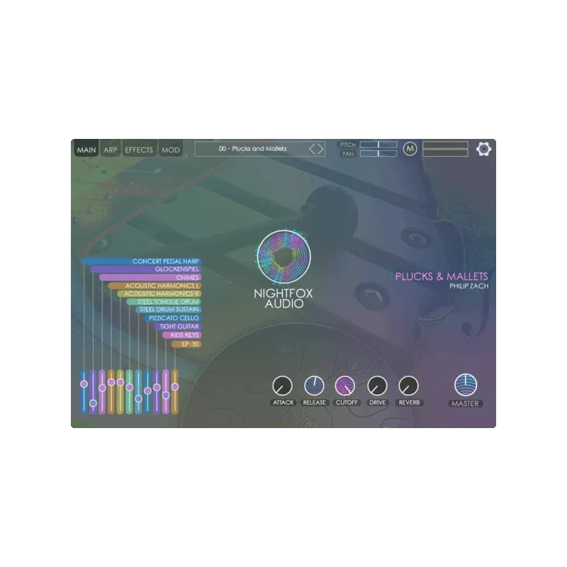 Nightfox Audio Plucks and Mallets 撥弦敲擊音源 (下載版) - 主圖