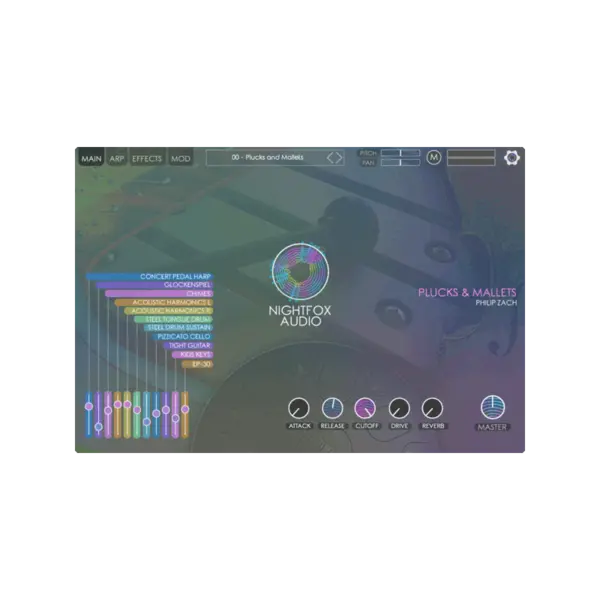 Nightfox Audio Plucks and Mallets 撥弦敲擊音源 (下載版) - 產品圖片 1