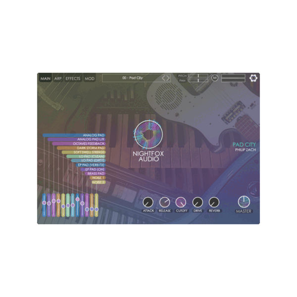 Nightfox Audio Pad City 氛圍 Pad 音源 (下載版) - 音源軟體 Plugin 